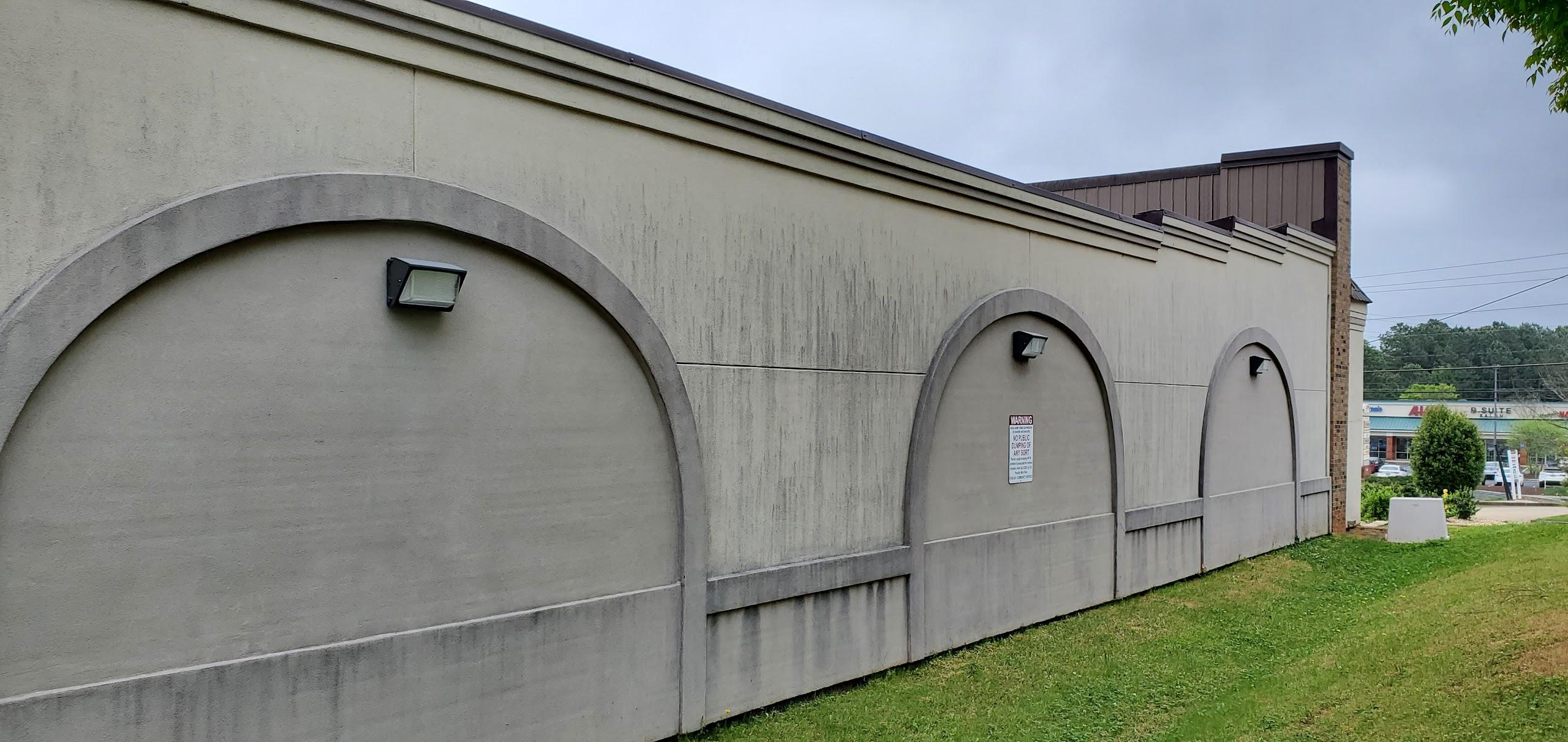 Before - Commercial building wall cleaning