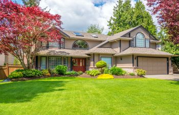 photo of a house with a garden